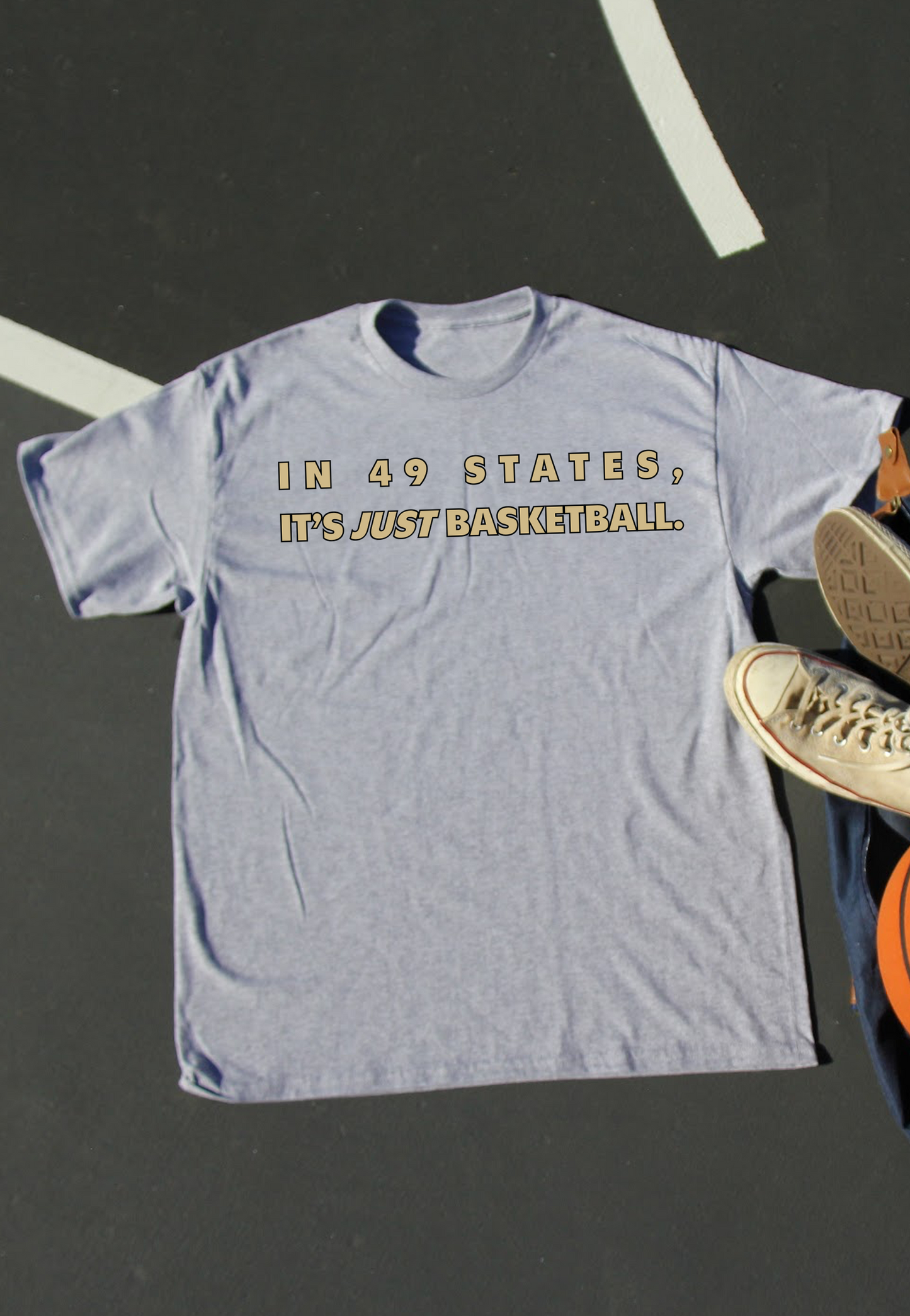 In 49 States (Black and Gold) T-shirt