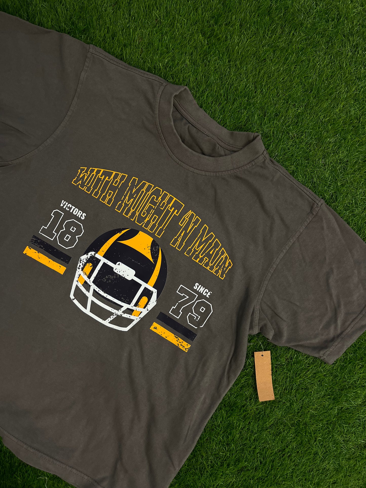 Oversized "With Might & Main" T-Shirt