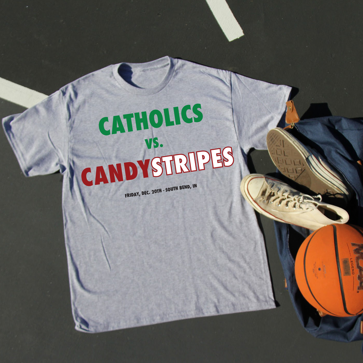 Catholics vs. Candystripes T-Shirt