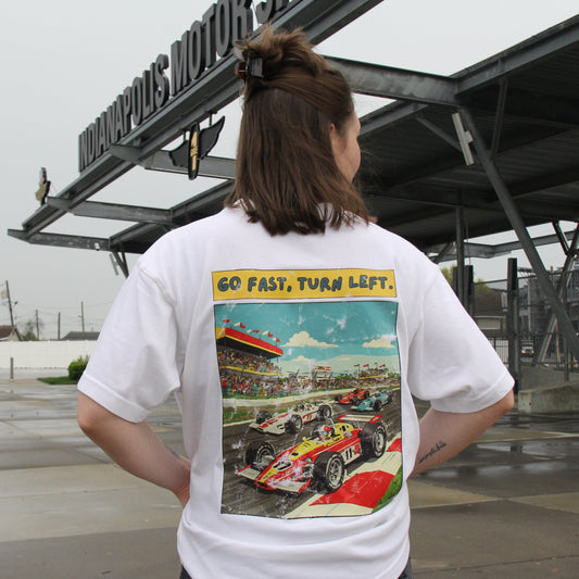 Oversized "Go Fast, Turn Left" T-Shirt