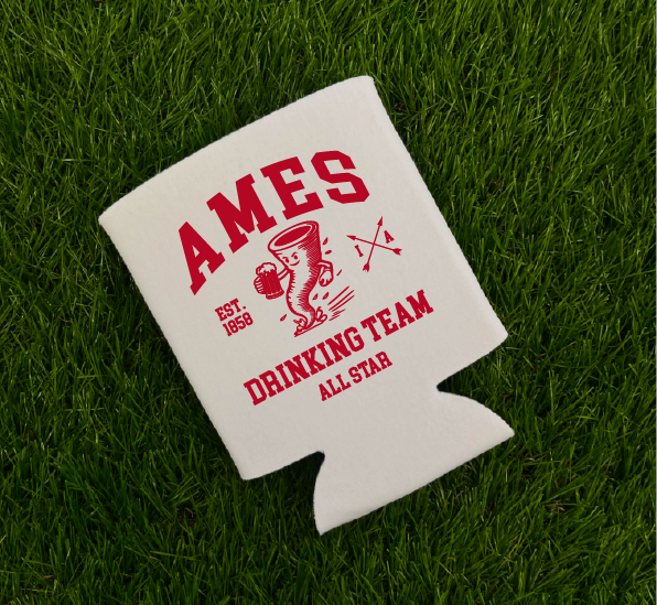 Ames Drinking Team Koozie