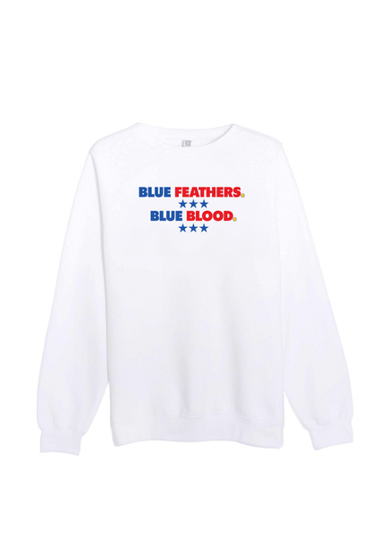 Blue Feathers, Blue Blood Crewneck