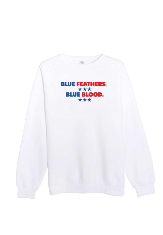 Blue Feathers, Blue Blood Crewneck