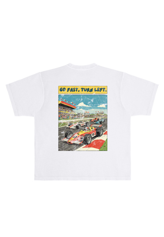 Oversized Go Fast, Turn Left T-Shirt