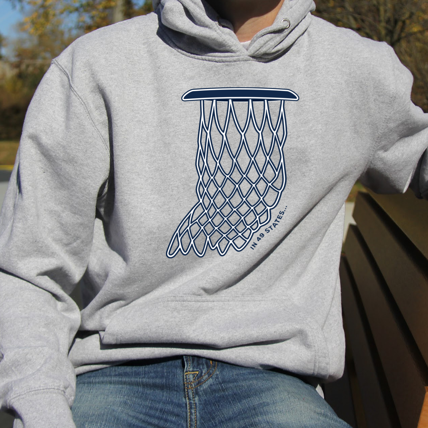 Indiana Net (Navy and White) Hoodie