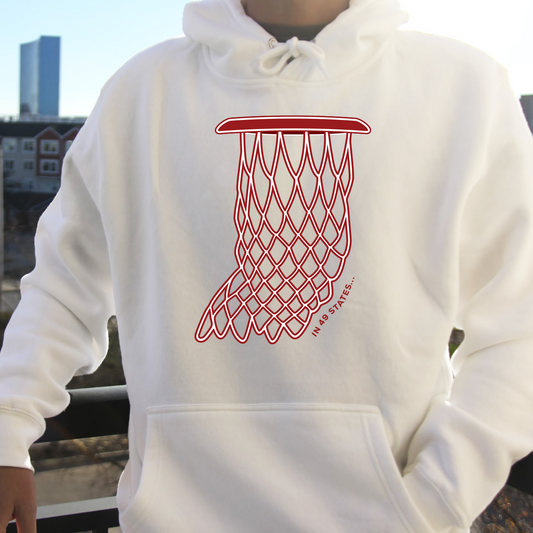 Indiana Net (Red and White) Hoodie